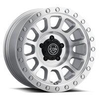 ICON Hulse 17 X 8.5 5 X 5 6mm Offset 4.5in BS Silver Machined