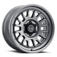 ICON Anza 17x8.5 5x5 -6mm Offset 4.5in BS 71.5mm Hub Bore Gun Metal Wheel