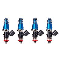 Injector Dynamics ID1050X Injectors 11mm (Blue) Adaptor Tops Denso Lower (Set of 4)