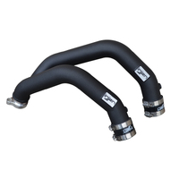 Injen 15-16 BMW M3(F80)/M4 (F82/83) 3.0L L6 Twin Turbo 2PC Aluminum Int. Charge Pipe - Wrinkle Black