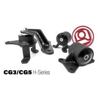 Innovative 98-02 Accord H-Series Black Steel Mounts 85A Bushings