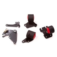 Innovative 90-93 Integra B-Series Black Steel Mounts 95A Bushings (Cable to Hydro Conversion)