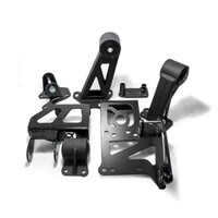 Innovative 94-01 Integra J-Series Black Steel Mounts 75A Bushings (w/ Alt. Relocation Bracket)