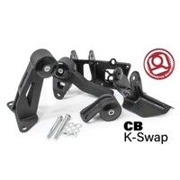 Innovative 90-93 Accord K-Series Black Steel Mounts 75A Bushings (Not K24 Trans)