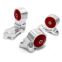 Innovative 88-91 Civic B-Series Silver Aluminum Mounts 95A Bushings (Cable to Hydro Conversion)