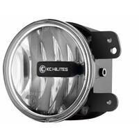 KC HiLiTES 10-18 Jeep JK 4in. Gravity G4 LED Light 10w SAE/ECE Clear Fog Beam (Single)