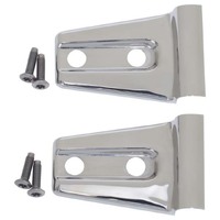 Kentrol 07-18 Jeep Wrangler JK Hood Hinge Overlays Pair - Polished Silver