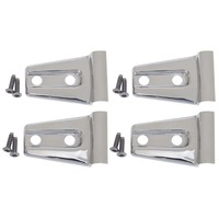 Kentrol 07-18 Jeep Wrangler JK Door Hinge Overlays 4 Pieces 2 Door - Polished Silver