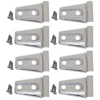 Kentrol 07-18 Jeep Wrangler JK Door Hinge Overlays 8 Pieces 4 Door - Polished Silver