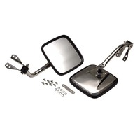 Kentrol 55-86 Jeep CJ Mirror Kit Pair - Polished Silver