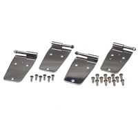 Kentrol 76-93 Jeep CJ/Wrangler YJ Door Hinge Set 4 Pieces - Polished Silver