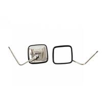 Kentrol 76-18 JEEP CJ/Wrangler YJ/TJ/JK Outback Mirrors Pair - Polished Silver