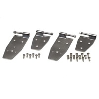 Kentrol 94-95 Jeep Wrangler YJ Hardtop Door Hinge Set 4 Pieces - Polished Silver