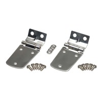 Kentrol 97-06 Jeep Wrangler TJ Hood Hinge Pair - Polished Silver