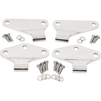 Kentrol 07-18 Jeep Wrangler JK Body Door Hinge Set 4 Pieces 2 Door - Polished Silver