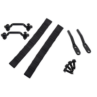 Kentrol 76-95 Jeep CJ/YJ Door Strap Kit Black Powdercoat Stainless Steel