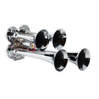 Kleinn Chrome Quad Horn/ 12.5In/10In/7.5In/6In - Chrome-Plated Zinc Alloy