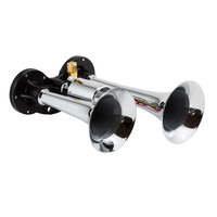 Kleinn Chrome Dual Horn/ 6.5In/5In - Chrome-Plated Zinc Alloy