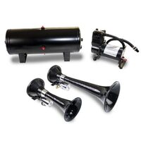 Kleinn Dual Black Horn Kit w/ 150 PSI Air Compressor / 1.5 gal Air Tank