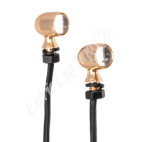 Letric Lighting 12mm Mini Red Turn Signal LEDs- Gold Anodized