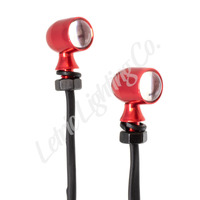 Letric Lighting 12mm Mini Red Turn Signal LEDs - Red Anodized