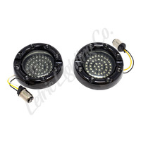 Letric Lighting 99-03 Premium Halo Black Switchbacks Running Light w/ Amber Turn Signals (1157)