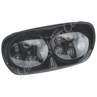 Letric Lighting 98-13 Glide Models LED Black Headlight & Housing with Dual 5.75'' Projector Lamps