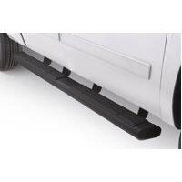 Lund 07-17 Chevy Silverado 1500 Crew Cab 6in. Oval Straight Black Nerf Bars - Black