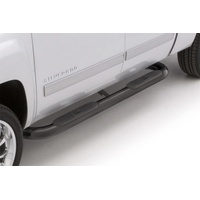 Lund 2019 Chevy Silverado 1500 Double Cab 4In Oval Bent Steel Nerf Bars - Black