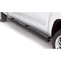 Lund 07-17 Chevy Silverado 1500 Crew Cab 5in. Oval Straight Steel Nerf Bars - Black