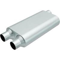 Magnaflow Rumble Muffler 17in Body Length 23in Overall Length - 2.5in Dual Center / 2.25in Offset