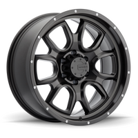 Mamba M19 15x8 5x114.3 ET13 Matte Black w/ Drill Holes