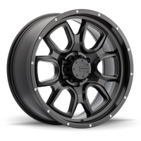 Mamba M19 16x8 5x114.3 ET13 Matte Black w/ Drill Holes