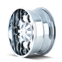 Mayhem 8015 Warrior 20x10 / 8x180 BP / -25mm Offset / 124.1mm Hub Chrome Wheel