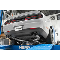 MBRP 15-16 Dodge Challenger RT 5.7L Aluminized Steel 3in Dual Rear Cat-back Quad Tips - Street