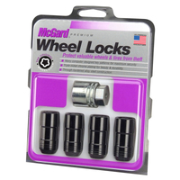 McGard Wheel Lock Nut Set - 4pk. (Cone Seat) M14X2.0 / 13/16 Hex / 2.25in. Length - Black