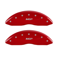 MGP 4 Caliper Covers Engraved Front & Rear MGP Red finish silver ch