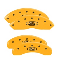 MGP 4 Caliper Covers Engraved F & R Oval Logo/Ford Yellow Finish Black Char 2000 Ford Expedition