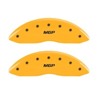 MGP 2 Caliper Covers Engraved Front MGP Yellow Finish Black Char 1998 Ford E-150 Econoline