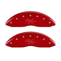 MGP 4 Caliper Covers Engraved Front & Rear Vintage Style/RT Red finish silver ch