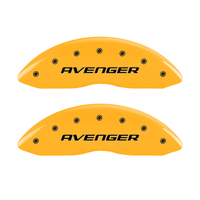 MGP 4 Caliper Covers Engraved Front & Rear With out stripes/Avenger Yellow finish black ch