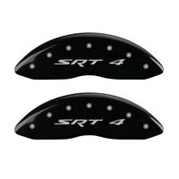 MGP 4 Caliper Covers Engraved Front & Rear SRT4 Black finish silver ch