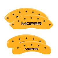 MGP 4 Caliper Covers Engraved Front & Rear MOPAR Yellow finish black ch