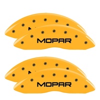 MGP 4 Caliper Covers Engraved Front & Rear Mopar Yellow Finish Black Char 2001 Dodge Viper