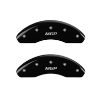 MGP 4 Caliper Covers Engraved Front & Rear MGP Black finish silver ch