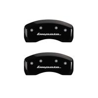 MGP 4 Caliper Covers Engraved Front & Rear Impala Black finish silver ch