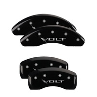 MGP 4 Caliper Covers Engraved Front & Rear Volt Black finish silver ch