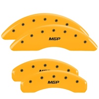 MGP 4 Caliper Covers Engraved Front & Rear MGP Yellow Finish Black Char 2005 Audi A8 Quattro