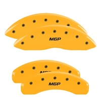 MGP Front set 2 Caliper Covers Engraved Front MGP Yellow finish black ch