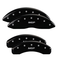 MGP 4 Caliper Covers Engraved Front & Rear MGP Black Finish Silver Char 2019 Nissan Armada